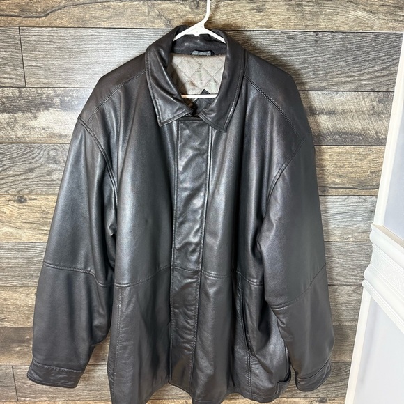 Men’s LA Leather Black Coat Size 2XL Mid Length Excellent Condition - Picture 2 of 13